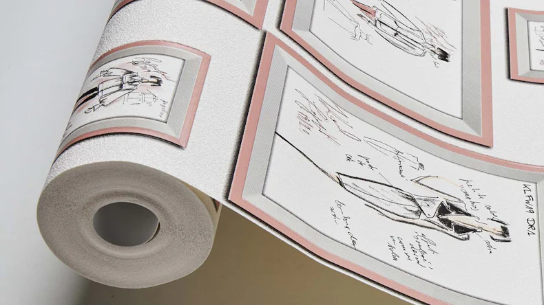 Carta da parati Karl Lagerfeld immagini moderne bianco 464