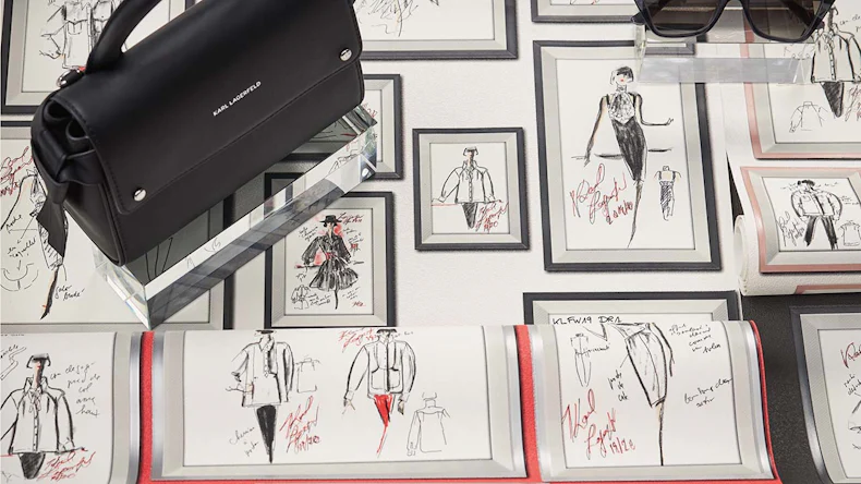 Carta da parati Karl Lagerfeld immagini moderne bianco 464