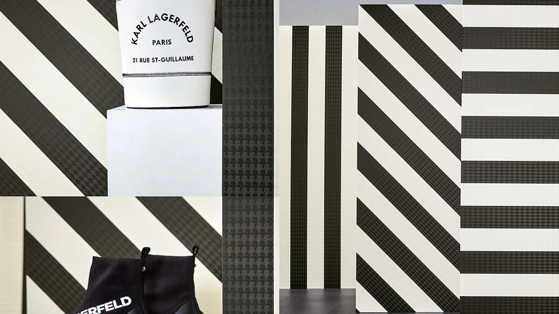 Vinyl wallpaper Karl Lagerfeld pictures modern black 492