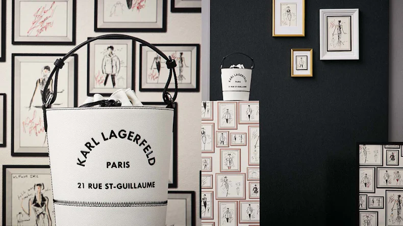 Carta da parati Karl Lagerfeld in tinta unita nero classico 859