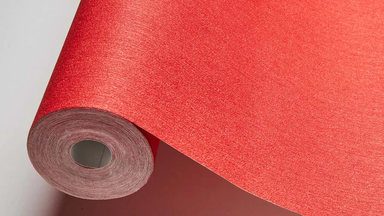 Carta da parati Karl Lagerfeld in tinta unita rosso classico 866