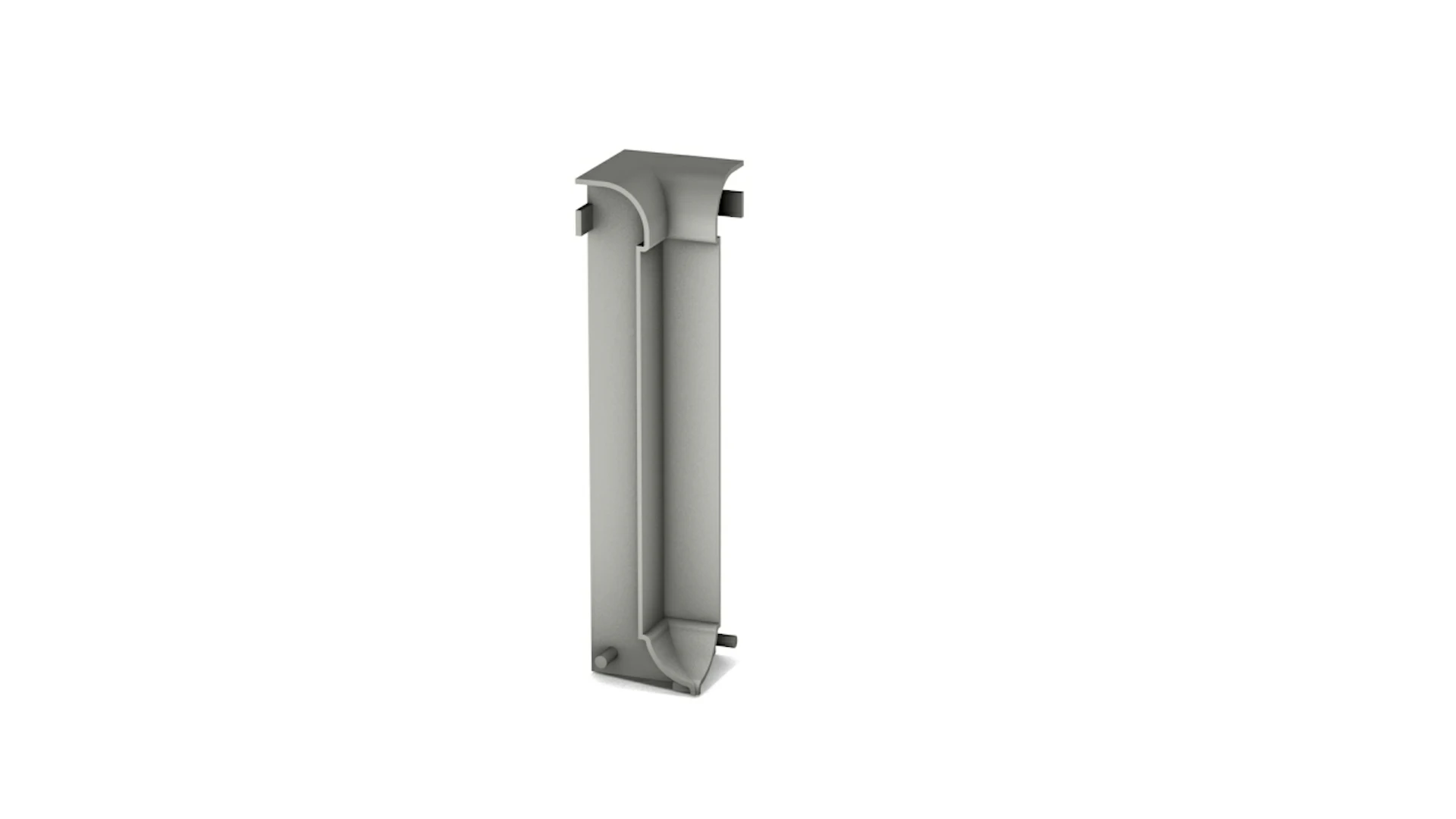 Prinz inside corner for aluminium skirting board / baseboard - 13x60 mm - titanium