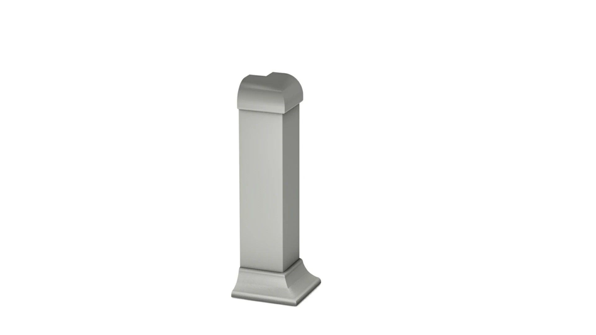 Prinz outside corner for aluminium skirting board / baseboard - 13x60 mm - titanium