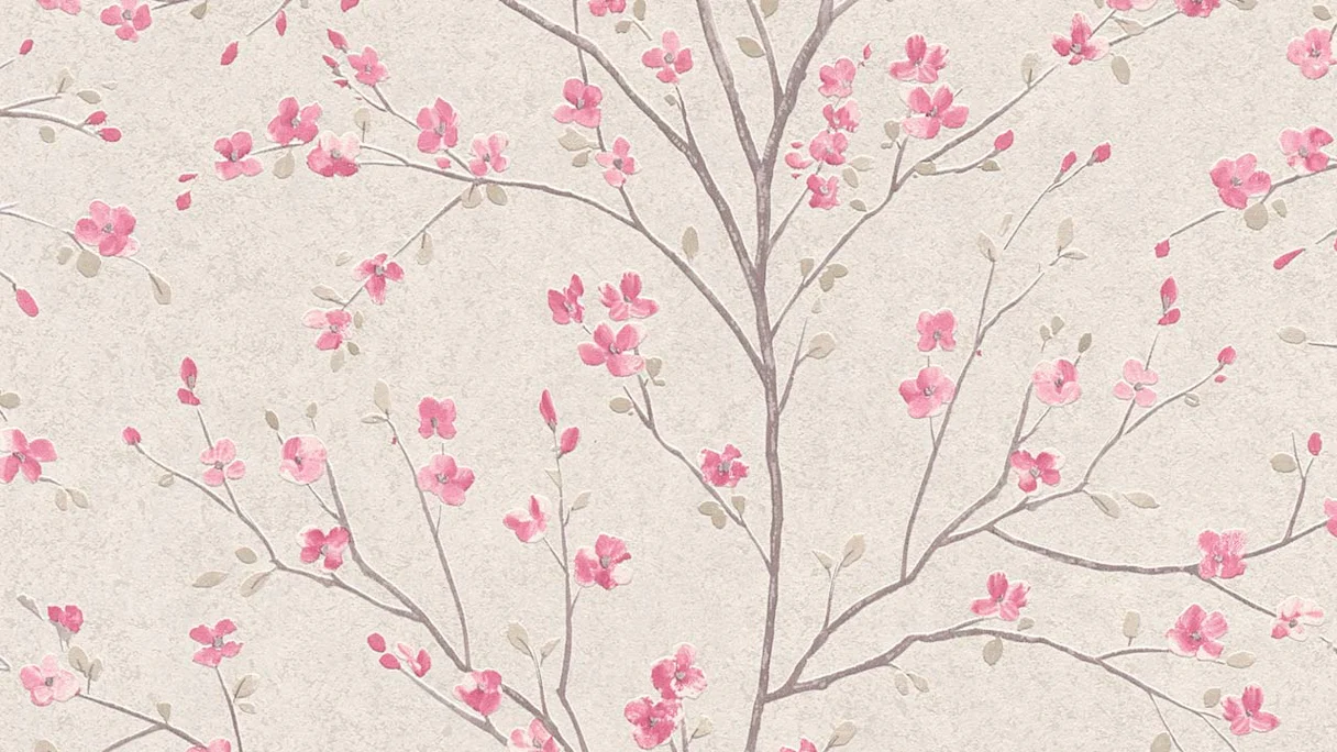 Metropolitan Stories 2 Flowers & Nature Retro Pink 121 vinyl wallpaper