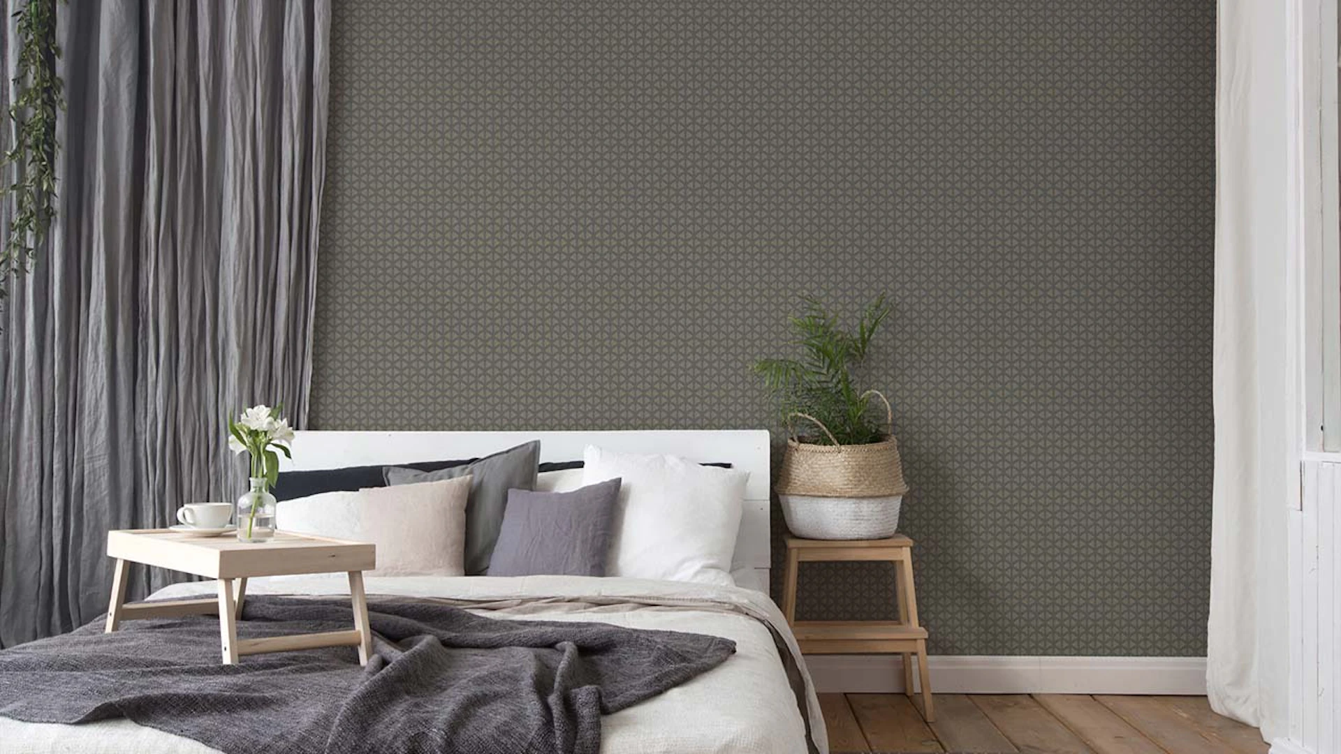 Vinyl wallpaper trendwall 2 ornaments classic grey 573