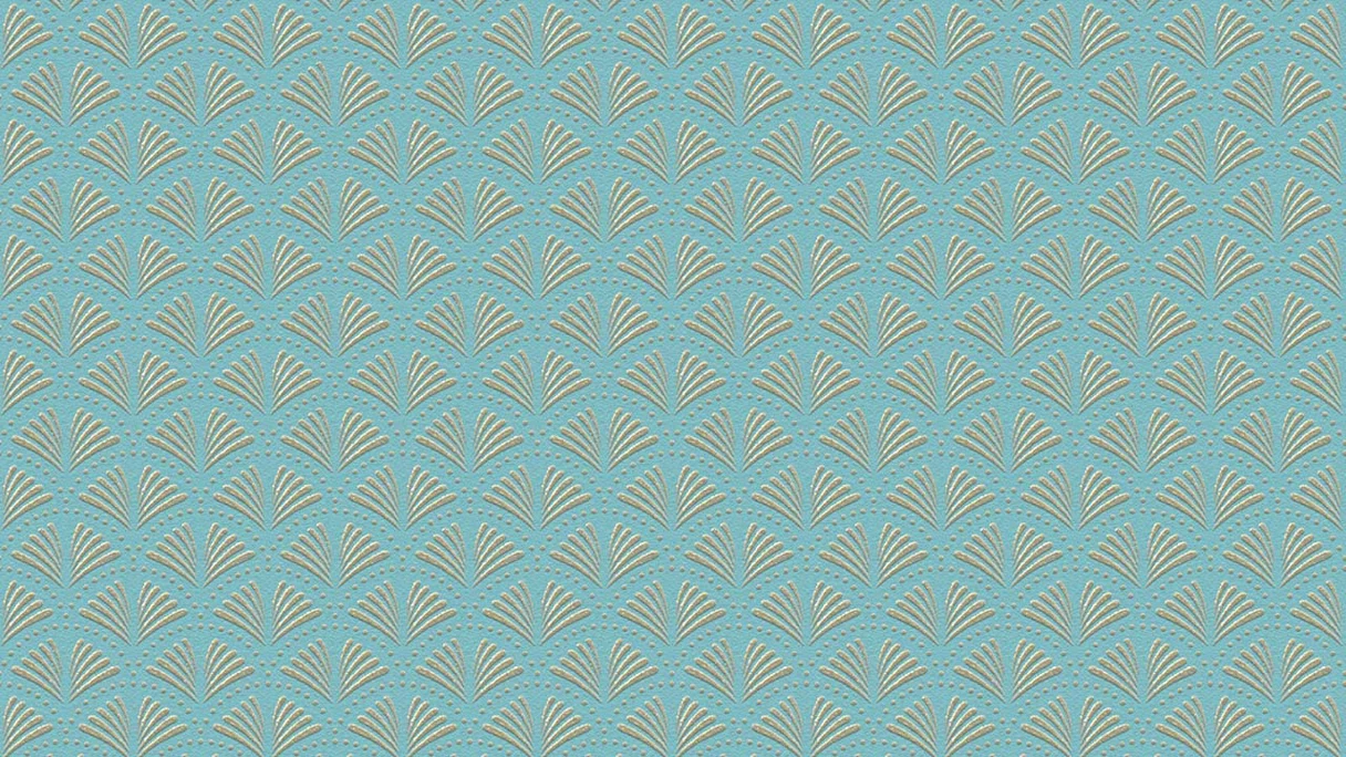 Vinyl wallpaper trendwall 2 ornaments classic turquoise 574