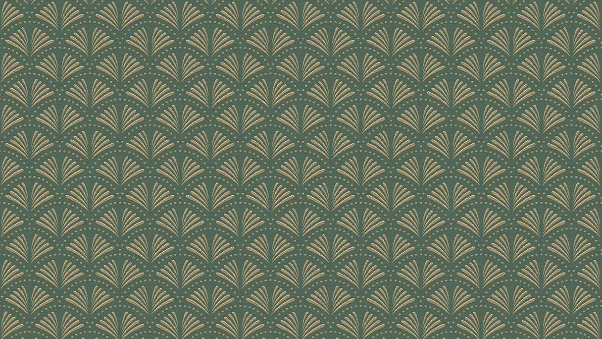 Vinyl wallpaper trendwall 2 ornaments classic green 575