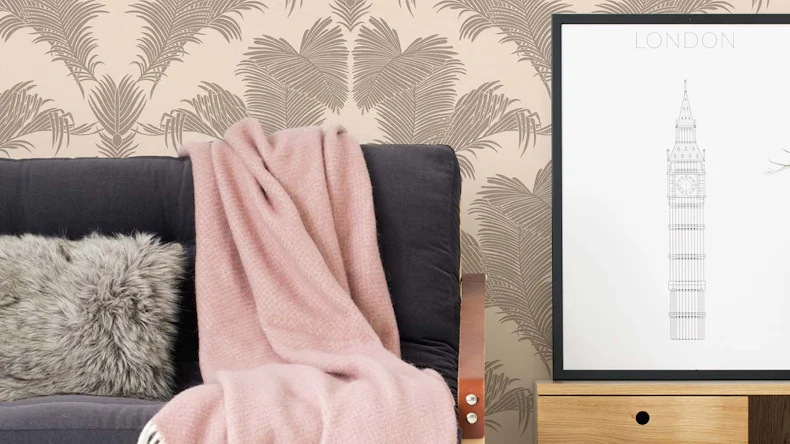 Vinyltapete Trendwall 2 Blumen & Natur Vintage Beige 591