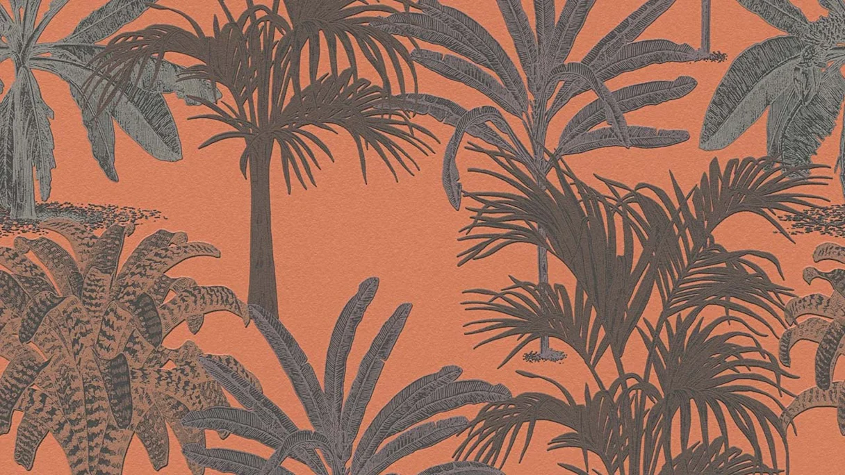 Vinyl Wallpaper Michalsky 4 Change is good Flowers & Nature Vintage Orange 834