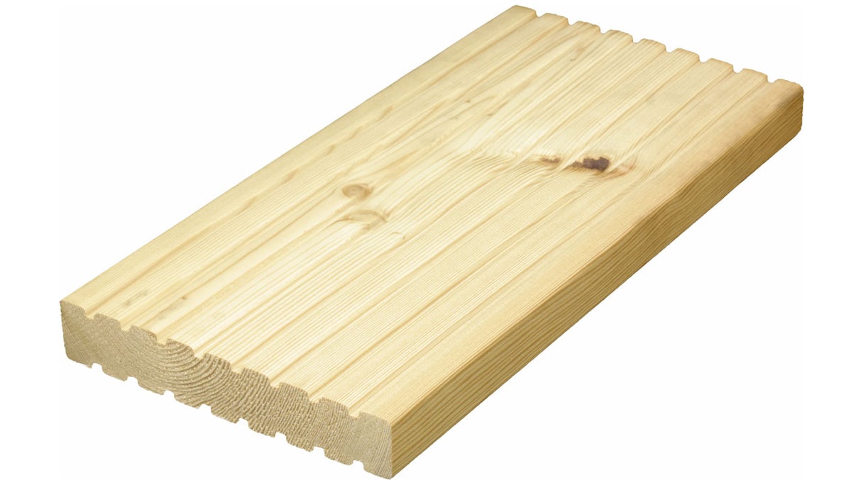Terrazza in legno TerraWood - LARCH siberiano 26 x 143mm scanalato su entrambi i lati