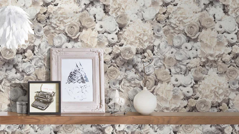 Vinyltapete Trendwall 2 Blumen & Natur Modern Grau 83