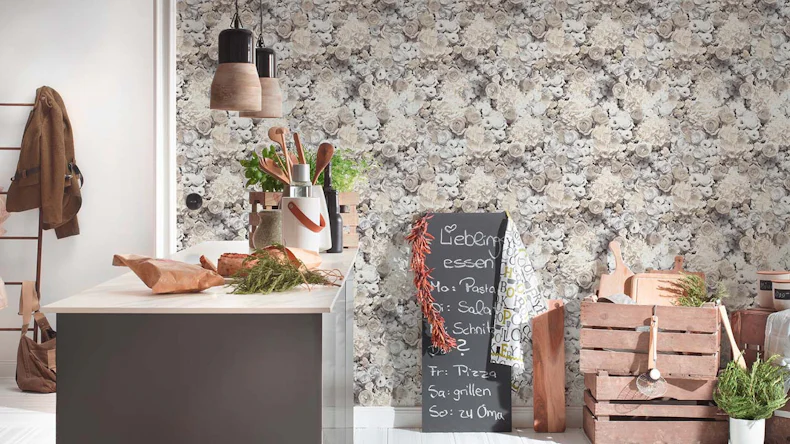 Vinyltapete Trendwall 2 Blumen & Natur Modern Grau 83