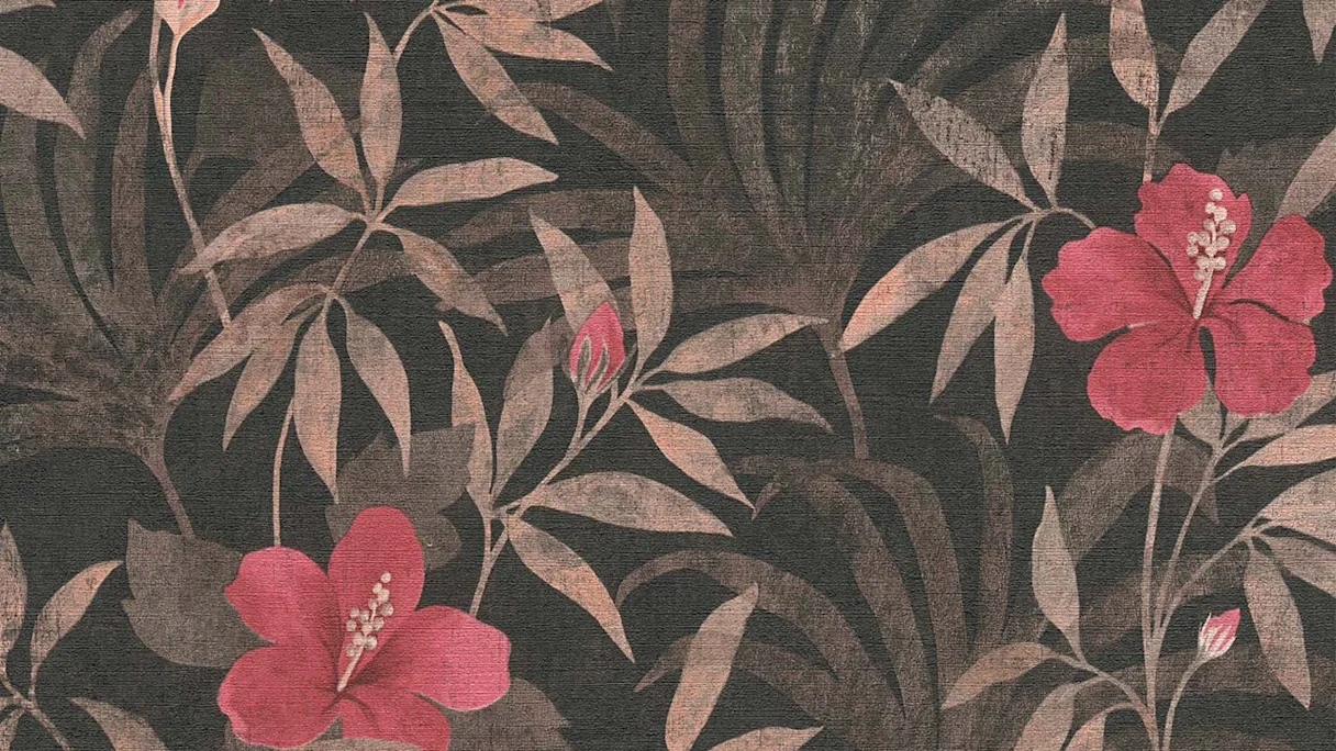 Vinyl wallpaper Cuba flowers & nature country house brown 283