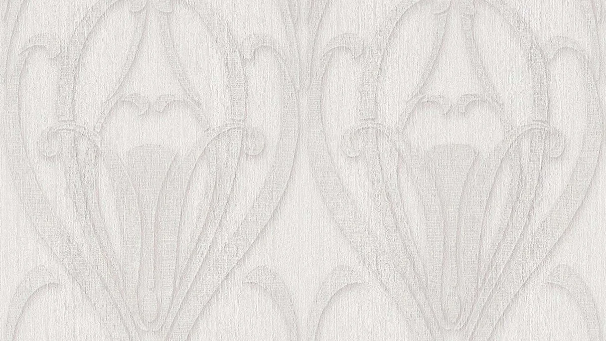 Vinyl wallpaper Mata Hari ornaments baroque white 913