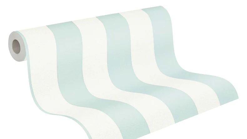 Vinyltapete Trendwall 2 Streifen Klassisch Türkis 14