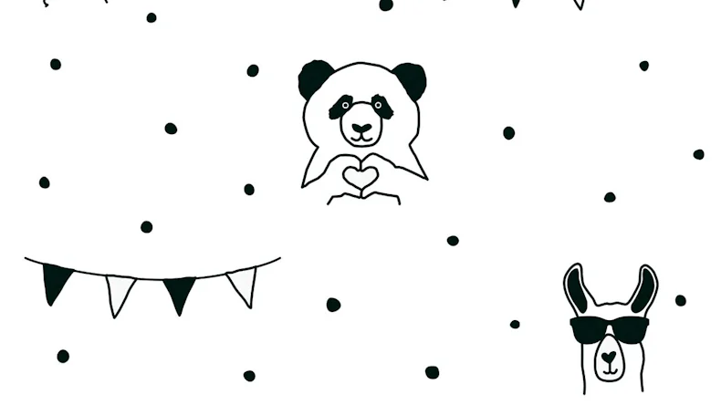 Vliestapete Little Love Bilder Kinder Schwarz 382