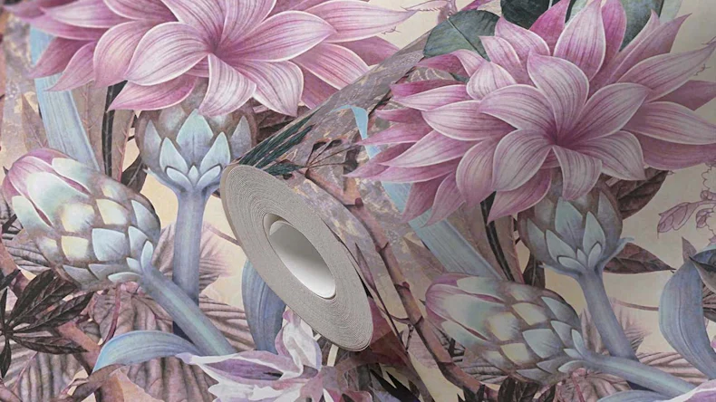 Vliestapete Dream Flowery Blumen & Natur Retro Rosa 774