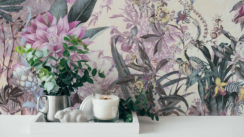 Vliestapete Dream Flowery Blumen & Natur Retro Rosa 774