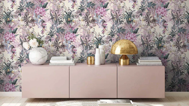 Vliestapete Dream Flowery Blumen & Natur Retro Rosa 774