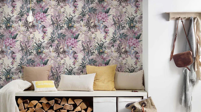 Vliestapete Dream Flowery Blumen & Natur Retro Rosa 774