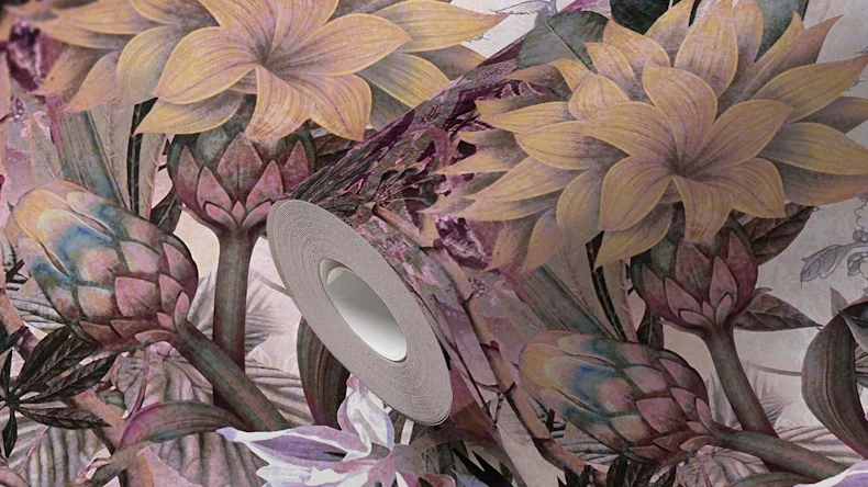 Vliestapete Dream Flowery Blumen & Natur Retro Lila 775