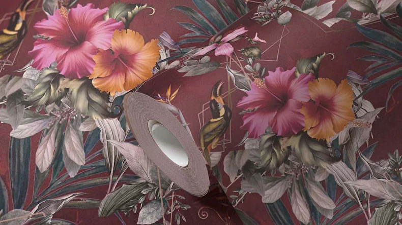 Vliestapete Dream Flowery Blumen & Natur Retro Rot 785