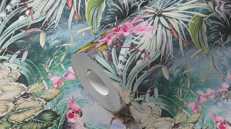 Vliestapete Dream Flowery Blumen & Natur Retro Grün 791