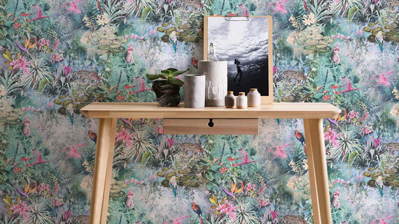 Vliestapete Dream Flowery Blumen & Natur Retro Grün 791