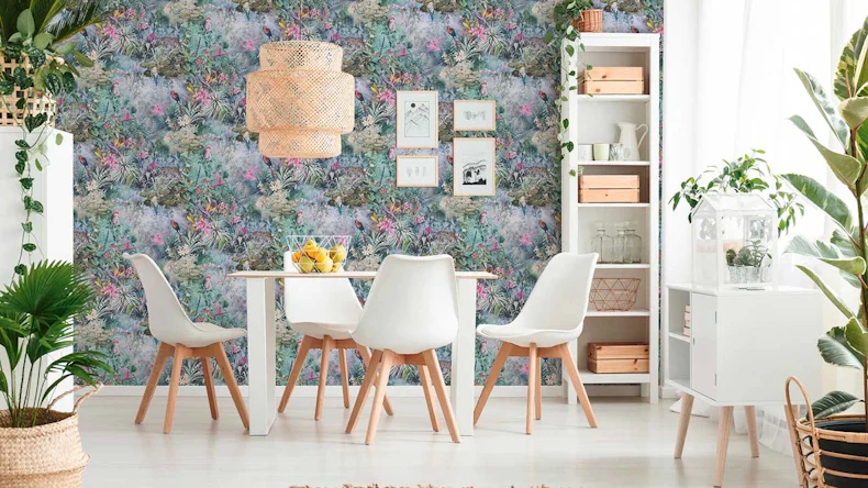 Vliestapete Dream Flowery Blumen & Natur Retro Grün 791