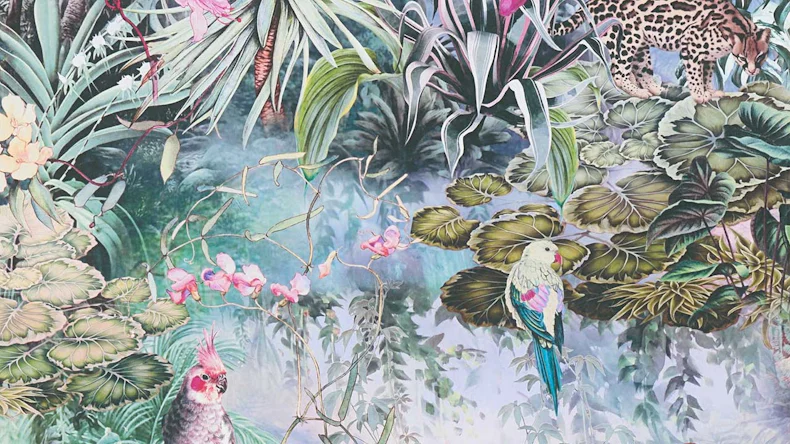 Vliestapete Dream Flowery Blumen & Natur Retro Grün 791