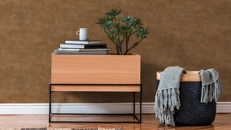 Vinyltapete Titanium 3 Uni Klassisch Kupfer 994