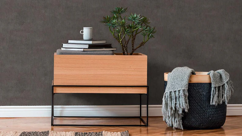 Vinyltapete Titanium 3 Uni Klassisch Schwarz 995