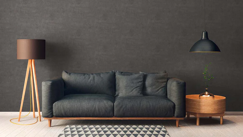 Vinyltapete Titanium 3 Uni Klassisch Schwarz 995