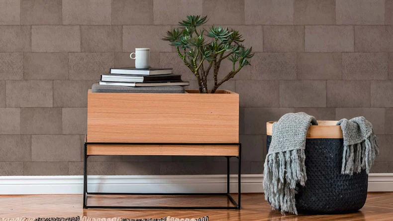 Vinyltapete Titanium 3 Steine Klassisch Braun 13