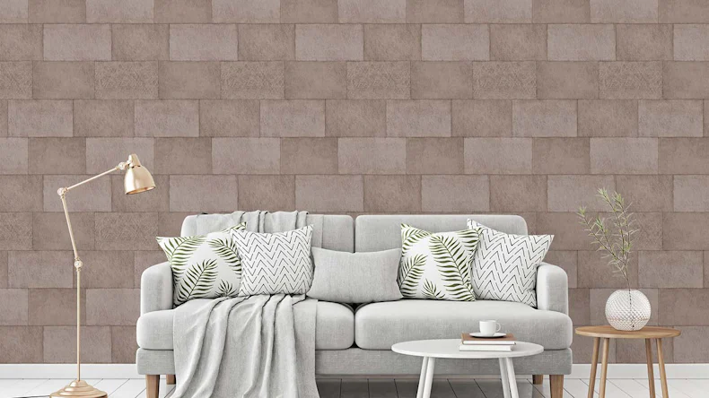 Vinyltapete Titanium 3 Steine Klassisch Braun 13