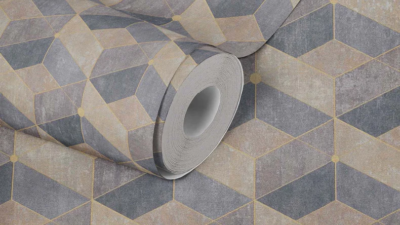 Vinyltapete Titanium 3 Streifen Klassisch Beige 22