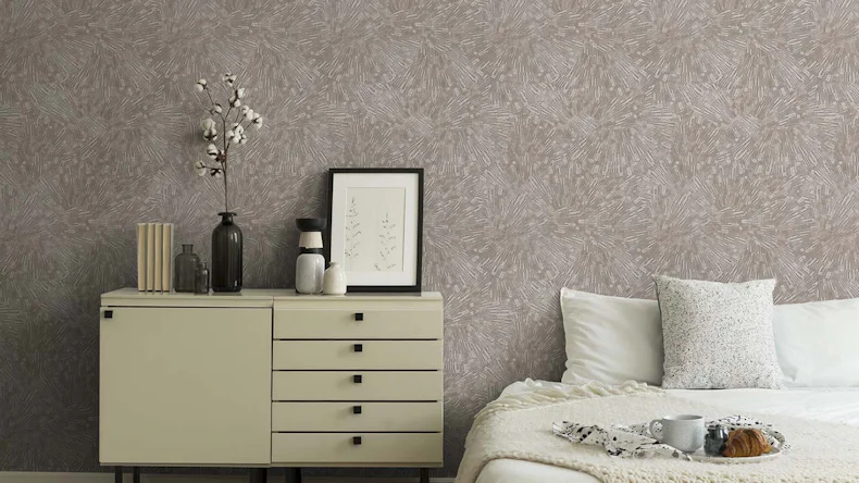 Vinyltapete Titanium 3 Streifen Klassisch Beige 33