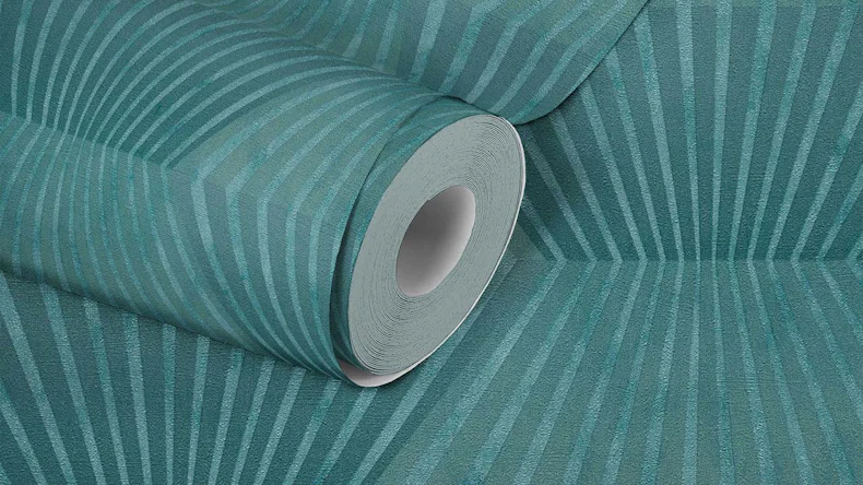 Vinyltapete Titanium 3 Streifen Klassisch Grün 41