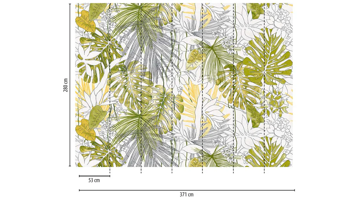 Vinyl Wallpaper The Wall Flowers & Nature Vintage Green 321