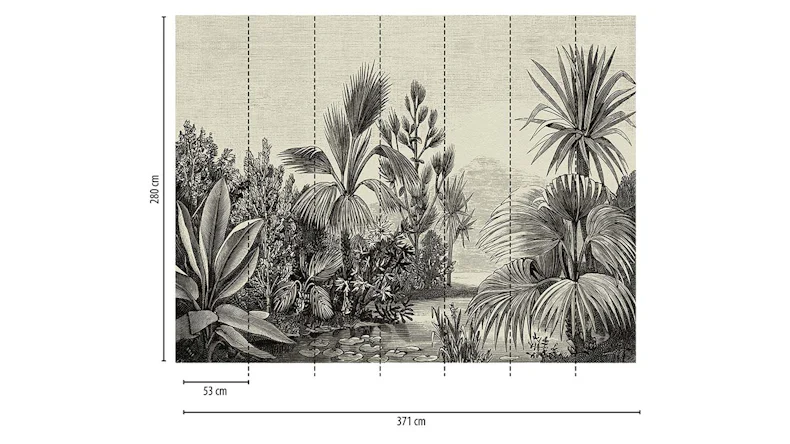 Vinyltapete The Wall Blumen & Natur Vintage Grau 351