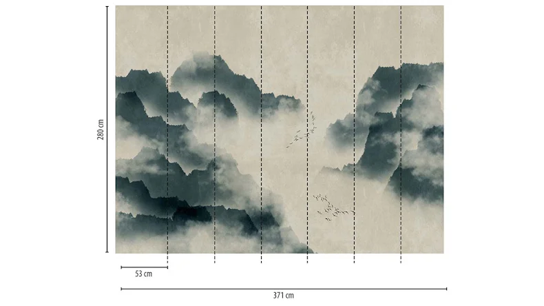 Vinyltapete The Wall Bilder Klassisch Blau 461