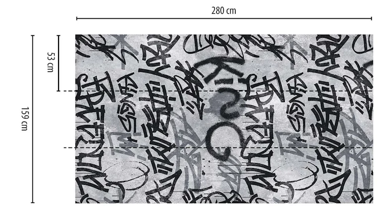 Vinyltapete The Wall Bilder Modern Grau 511