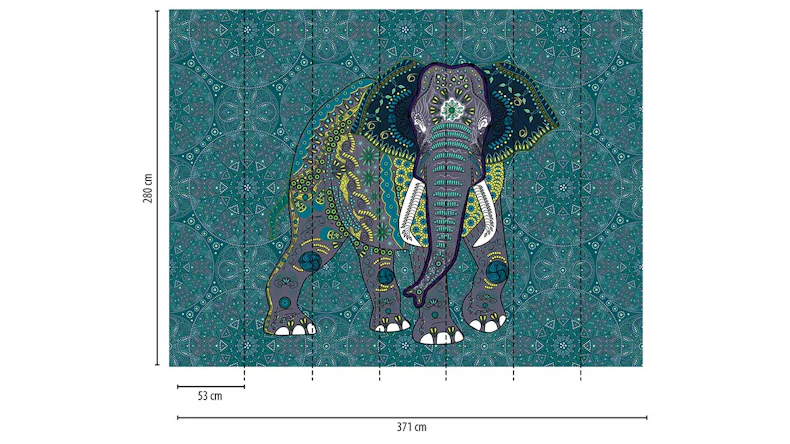 Vinyltapete The Wall Bilder Retro Blau 621