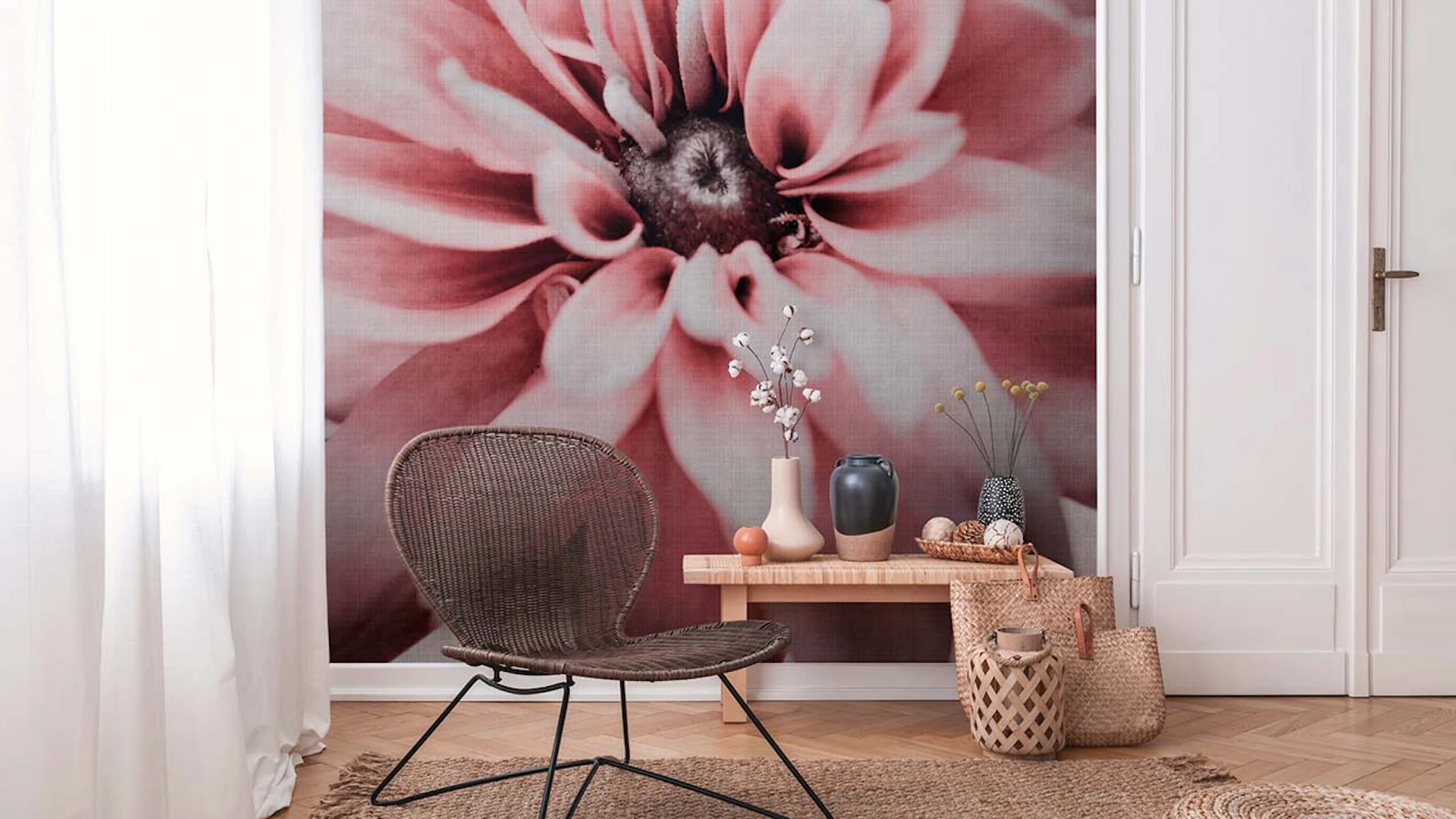 Papier peint vinyle The Wall Fleurs & Nature Classique Rose 701