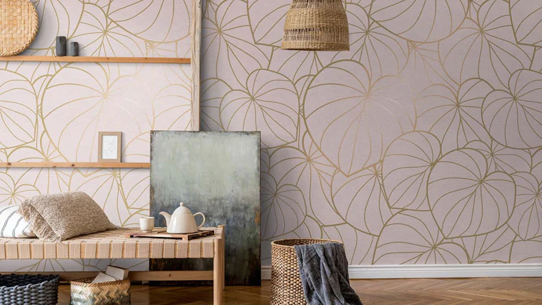 Vinyltapete The Wall Blumen & Natur Modern Rosa 801