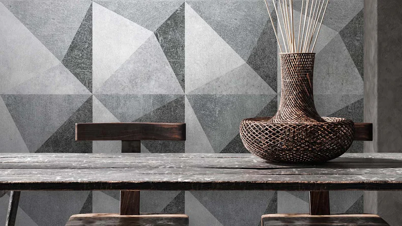 Vinyltapete The Wall Streifen Klassisch Blau 811