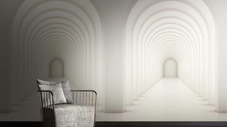 Vinyltapete The Wall Bilder Klassisch Weiß 821