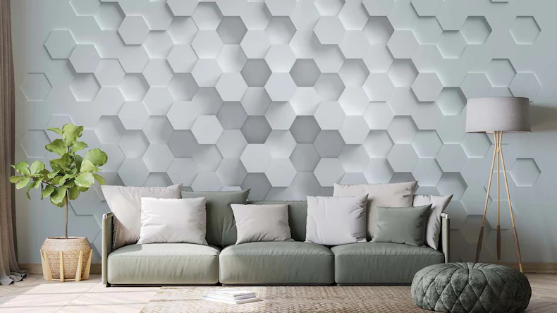 Vinyltapete The Wall Bilder Modern Weiß 901