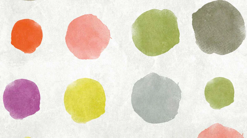 Vinyltapete The Wall Punkte Klassisch Bunt 941