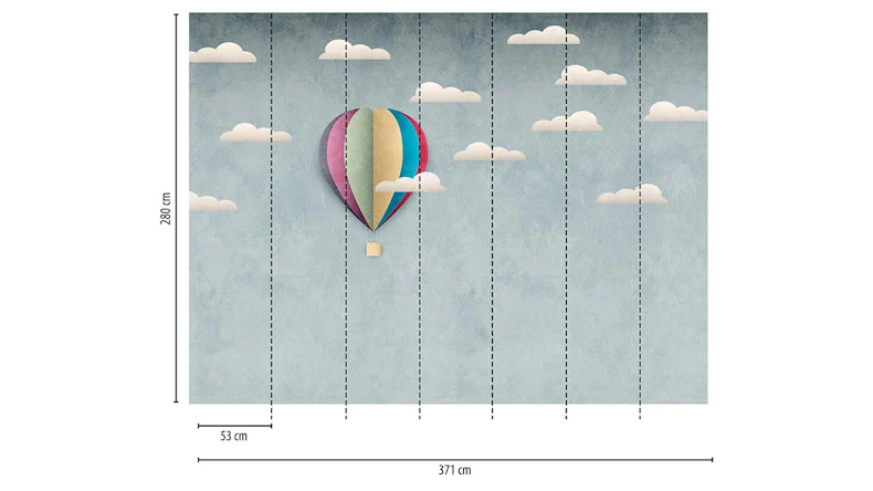 Vinyltapete The Wall Bilder Klassisch Blau 11